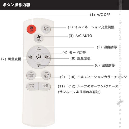 アルファード 30系 ヴェルファイア 30系 前期/後期 リアスイッチリモコン化キット 内装 電装 パーツ カスタム イルミ光量 エアコン風量 温度 モード切替 取説付