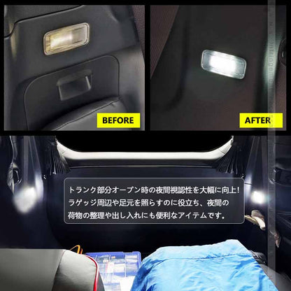 LEDラゲッジランプ ノア・ヴォクシー90系 ホワイト 純正交換 増設ランプ ラゲッジ LEDランプ アクセサリー 内装 カスタム パーツ 視認性向上 ラゲージランプ
