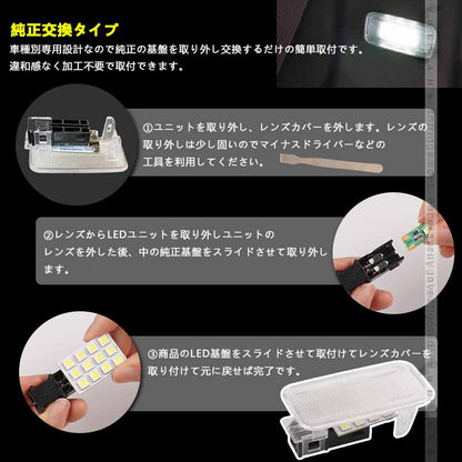 LEDラゲッジランプ ノア・ヴォクシー90系 ホワイト 純正交換 増設ランプ ラゲッジ LEDランプ アクセサリー 内装 カスタム パーツ 視認性向上 ラゲージランプ