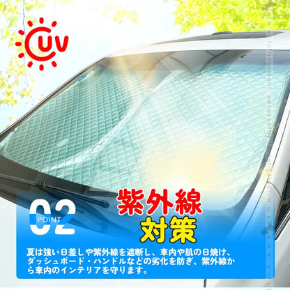 フロントガラス用 サンシェード ステップワゴン スパーダ RP6/RP7/RP8 4層構造 遮光フロントシェード カーサンシェード 日よけ 紫外線対策 内装パーツ 収納袋付