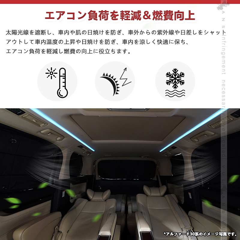 ノア90系 ヴォクシー90系 厚手 遮光サンシェード 10枚 車中泊 盗難防止 燃費向上 アウトドア 紫外線 日除け エアコン パーツ 内装 プライバシー保護 トヨタ