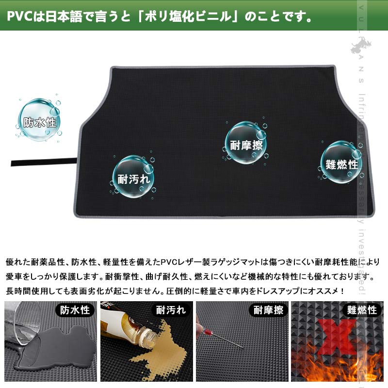 ステップワゴン RP6/RP7/RP8 デッキボード上段用 PVCレザー製 ラゲッジマット 1枚 防水 耐汚れ 耐摩擦 収納便利 カーマット ズレ防止 内装 カスタム パーツ