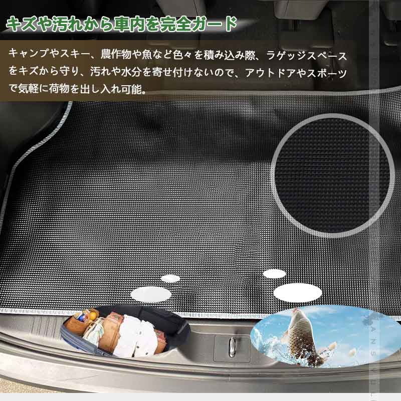 ステップワゴン RP6/RP7/RP8 デッキボード上段用 PVCレザー製 ラゲッジマット 1枚 防水 耐汚れ 耐摩擦 収納便利 カーマット ズレ防止 内装 カスタム パーツ