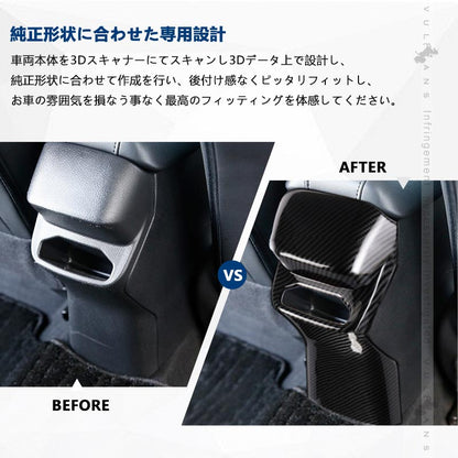 日産 ノート E13系 リアエアコンパネル カーボン調 ガーニッシュ カバー インテリアパネル エアコンパネル 内装 パーツ アクセサリー カスタム NOTE