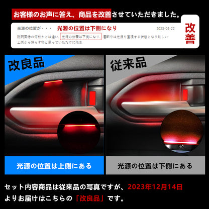 ノア 90系 ヴォクシー 90系 インナードアハンドルLEDイルミ 8色発光 オーロラモード 記憶機能 内装 パーツ トヨタ ドアハンドルカバー LEDイルミ NOAH VOXY