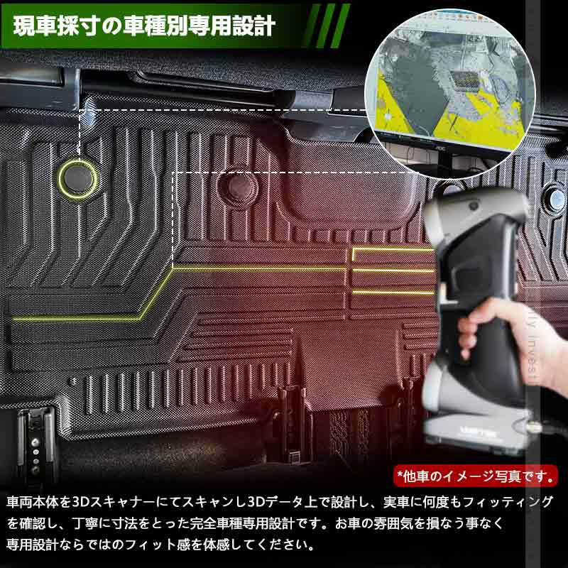 ステップワゴン RP6 RP7 RP8 AIR･SPADA 3列目 3Dフロアマット TPE材質 立体成型 カーマット ズレ防止 内装 カスタム パーツ 消臭 抗菌効果 用品 アウトドア