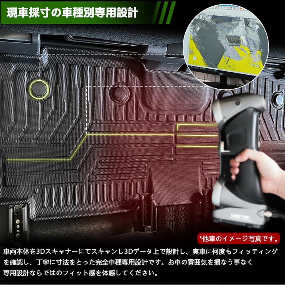 ステップワゴン RP6 RP7 RP8 AIR･SPADA 3列目＆2列目 3Dフロアマット TPE材質 3Dセカンドマット 立体成型 カーマット 内装 カスタム パーツ 消臭 抗菌効果 用品