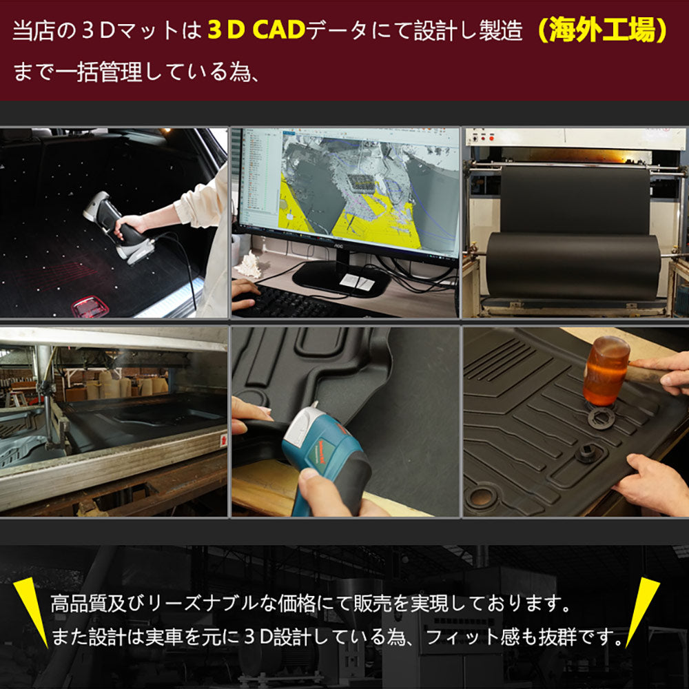 シエンタ 10系 7人乗り車 3Dラゲッジマット TPE材質 立体成型 カーマット 内装 カスタム パーツ 消臭 抗菌 用品 トランクマット トヨタ SIENTA 10系 アウトドア