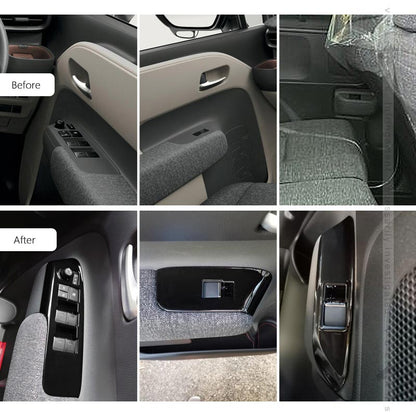 新型シエンタ 10系 ウィンドウスイッチパネルカバー ピアノブラック 4PCS ドアスイッチ ガーニッシュ カバー インパネ 内装 パーツ アクセサリー カスタム