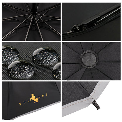 晴雨兼用 折り畳み傘 10本骨 & 逆折り式 LEDライト 反射テープ 自動開閉 コンパクトサイズ 耐風 超撥水 梅雨対策 台風対応 日傘 UVカット 収納付き