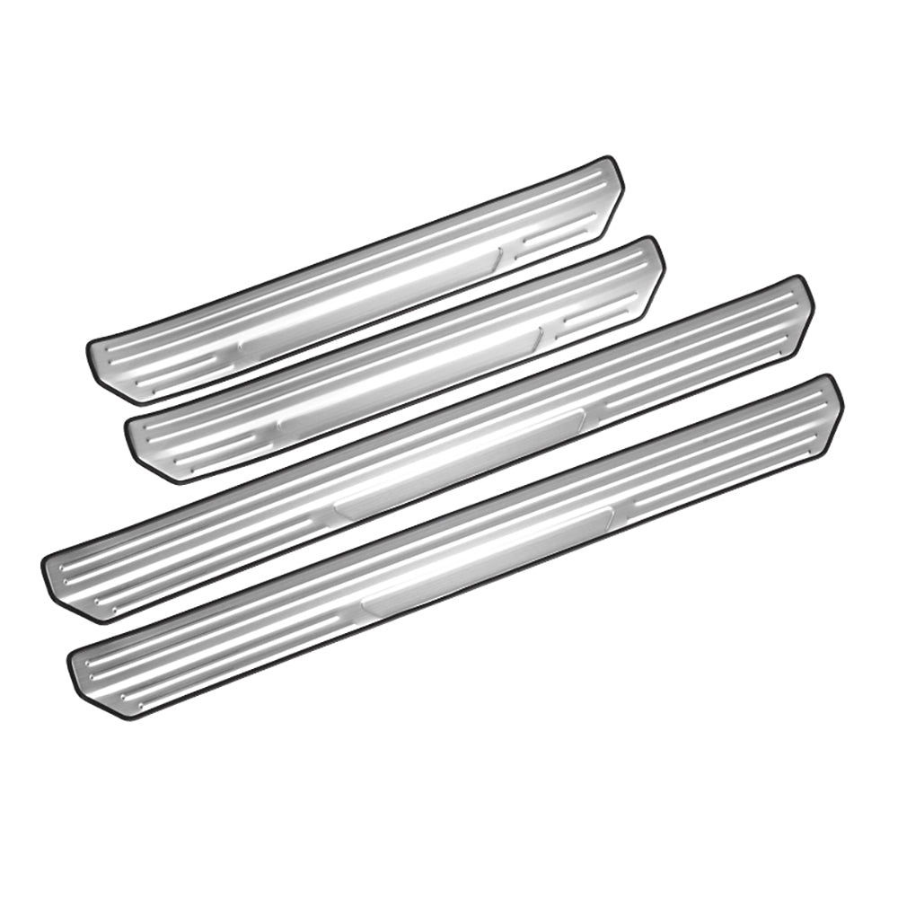 プリウス 60系 外側スカッフプレート シルバーステンレス キズ防止 スカッフプレート 外装パーツ アクセサリー カスタム