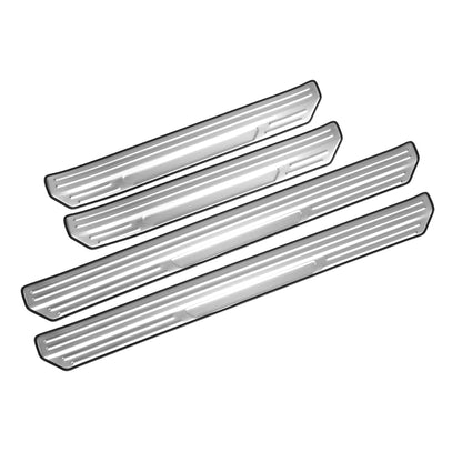 プリウス 60系 外側スカッフプレート シルバーステンレス キズ防止 スカッフプレート 外装パーツ アクセサリー カスタム