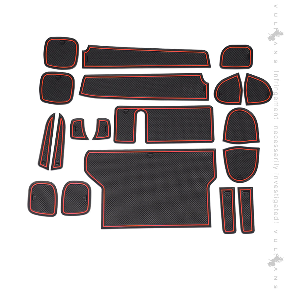 シエンタ MXPC10G MXPL10G MXPL15G ドアポケットマット 選べる4色 19枚 滑り止めマット インテリアマット 水洗いOK 内装 パーツ キズ防止