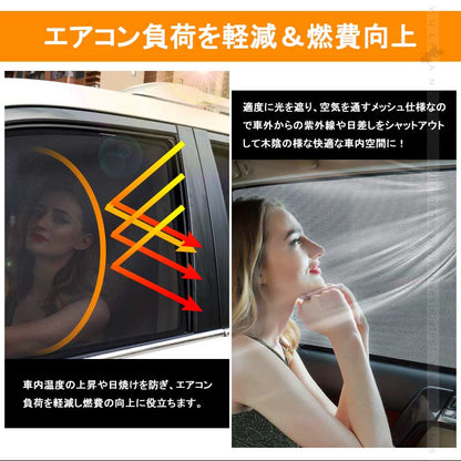 ダイハツ アトレー S700V/S710V 2列目 日除け メッシュカーテン リアサイド メッシュシェード 断熱 遮熱 遮光カーテン 内装 パーツ 紫外線対策 換気 車用