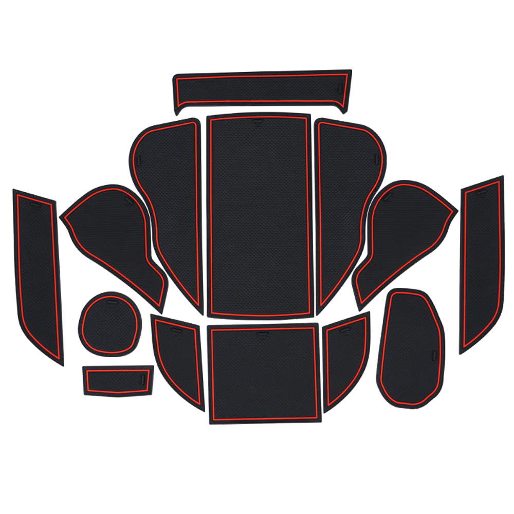 クラウン クロスオーバー SH35 ドアポケットマット 4色 14枚 ラバーマット 滑り止め 取説付 インテリア 水洗いOK 内装 パーツ コンソール ノンスリップマット