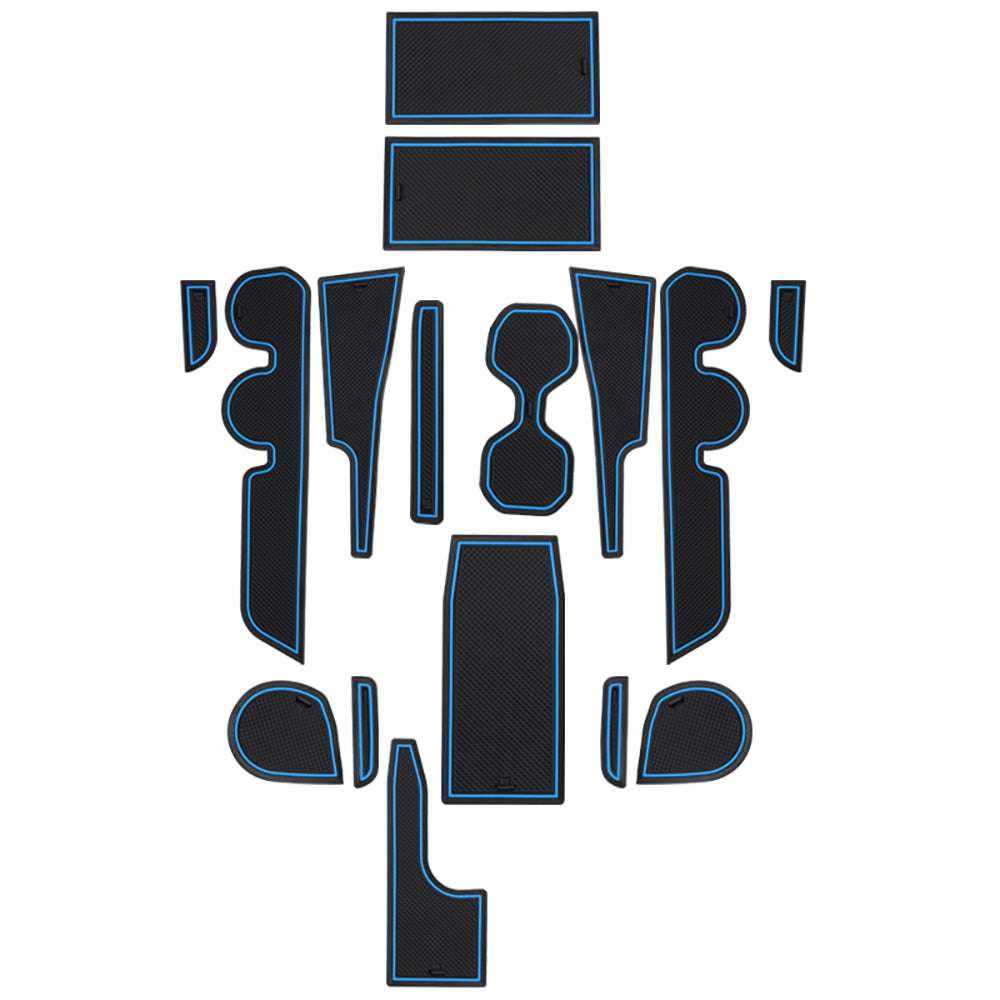 ライズ/ロッキー A200/A210 前期/後期 ドアポケットマット 4色 16枚セットラバーマット 滑り止め インテリアマット 水洗いOK 内装 パーツ ノンスリップマット