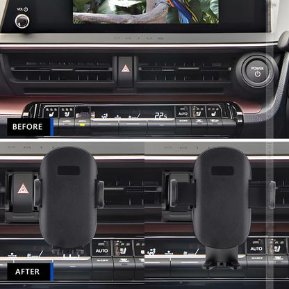 プリウス MXWH60/ZVW60 60系 センターエアコン スマホホルダー 車載 専用設計 スマホスタンド 360度回転可 内装 パーツ アクセサリー 片手操作 ホルダー