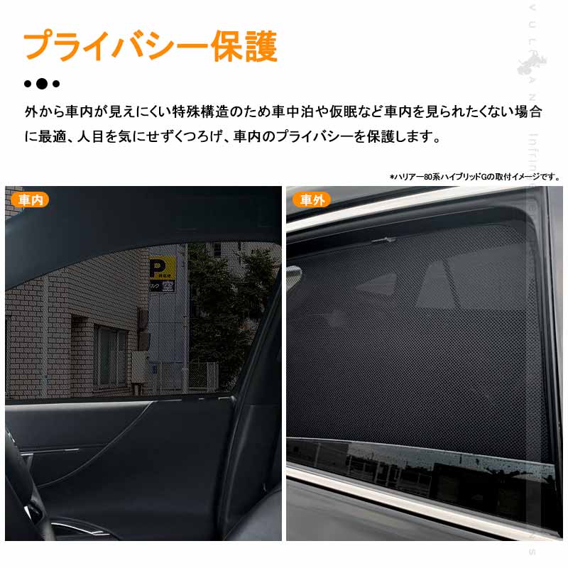 トヨタ プリウス MXWH60/ZVW60 60系 日除け メッシュカーテン 4枚 車中泊 断熱 遮光カーテン 内装 パーツ 紫外線対策 日よけ 換気 車用 プライバシー保護