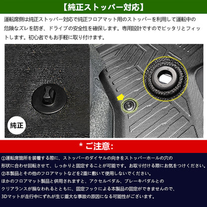クラウン クロスオーバー SH35 3Dフロアマット キズや汚れ防止 3枚 TPE材質 立体成型 カーマット ズレ防止 内装 カスタム パーツ 消臭 抗菌 用品 アクセサリー
