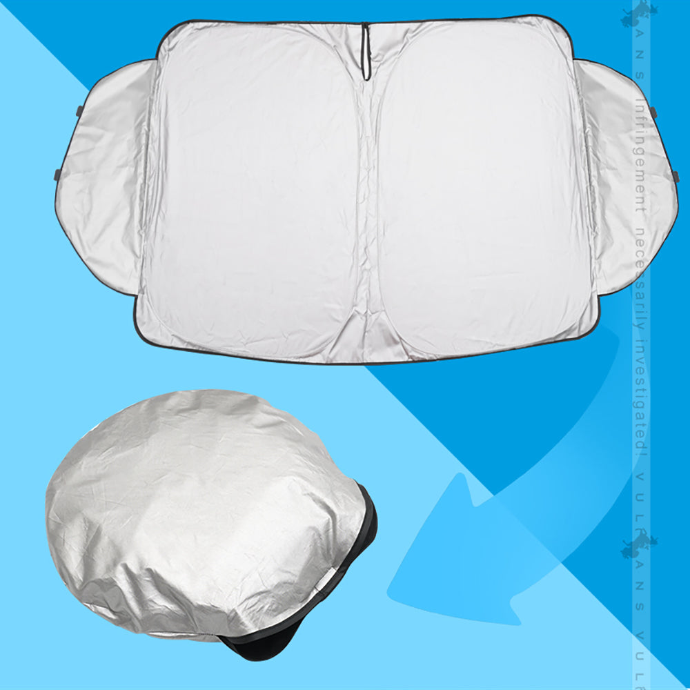 三角窓までカバーできる フロントガラス サンシェード セレナ C28 日除け フロントシェード ワンタッチ 紫外線対策 収納袋付 遮光 日よけ 内装 パーツ 日産