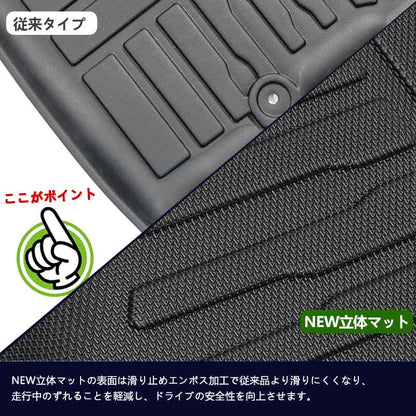 三菱 アウトランダー PHEV GN0W 3Dフロアマット 3枚セットTPE材質 立体 カーマット ズレ防止 内装 カスタム パーツ 用品 アクセサリー アウトドア