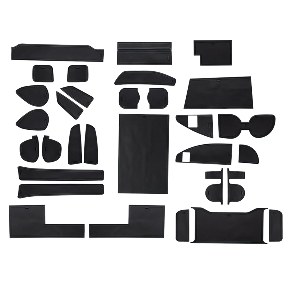 ALPHARD40系 VELLFIRE40系 ドアポケットマット ブラック 31枚セット ラバーマット 滑り止め 取説付 インテリア 水洗いOK 内装 パーツ ノンスリップマット