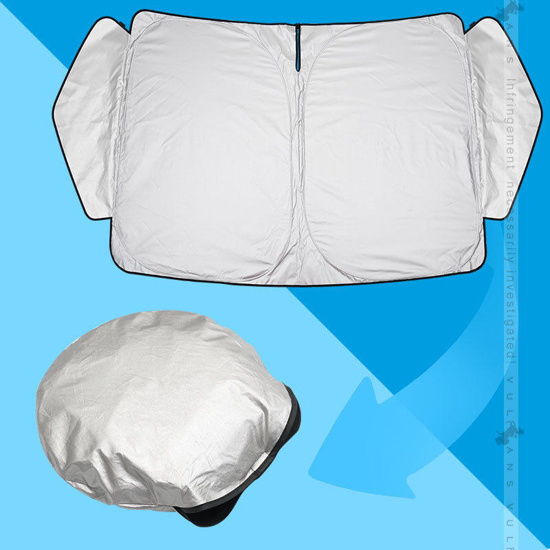 三角窓までカバーできる フロントサンシェード アルファード ヴェルファイア 40系 ワンタッチ フロントシェード フロントガラス 紫外線対策 収納袋付 遮光