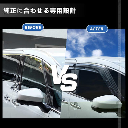 アルファード ヴェルファイア 40系 ドアバイザー モール付き 4PCS サイドドアバイザー 雨天時の窓開けも快適 換気 車用 外装 パーツ アクセサリー トヨタ