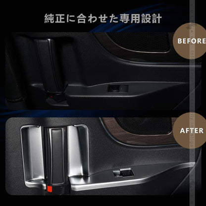 アルファード 40系 ヴェルファイア スライドドアスイッチカバー 4PCS インテリアパネル ドアスイッチパネル ガーニッシュ 内装 パーツ アクセサリー