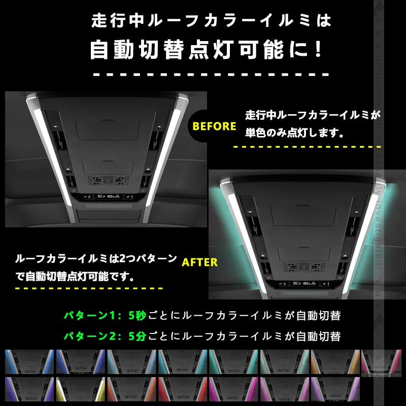 アルファード 40系 ヴェルファイア ルーフカラーイルミネーションキット 自動点灯 カラーチェンジ オートルーフカラーイルミネーション アクセサリー カスタム