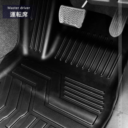 ハイラックス GUN125 後期 AT車 3Dフロアマット 3枚 TPE材質 立体成型 カーマット ズレ防止 内装 カスタム パーツ 消臭 抗菌効果 用品 アクセサリー