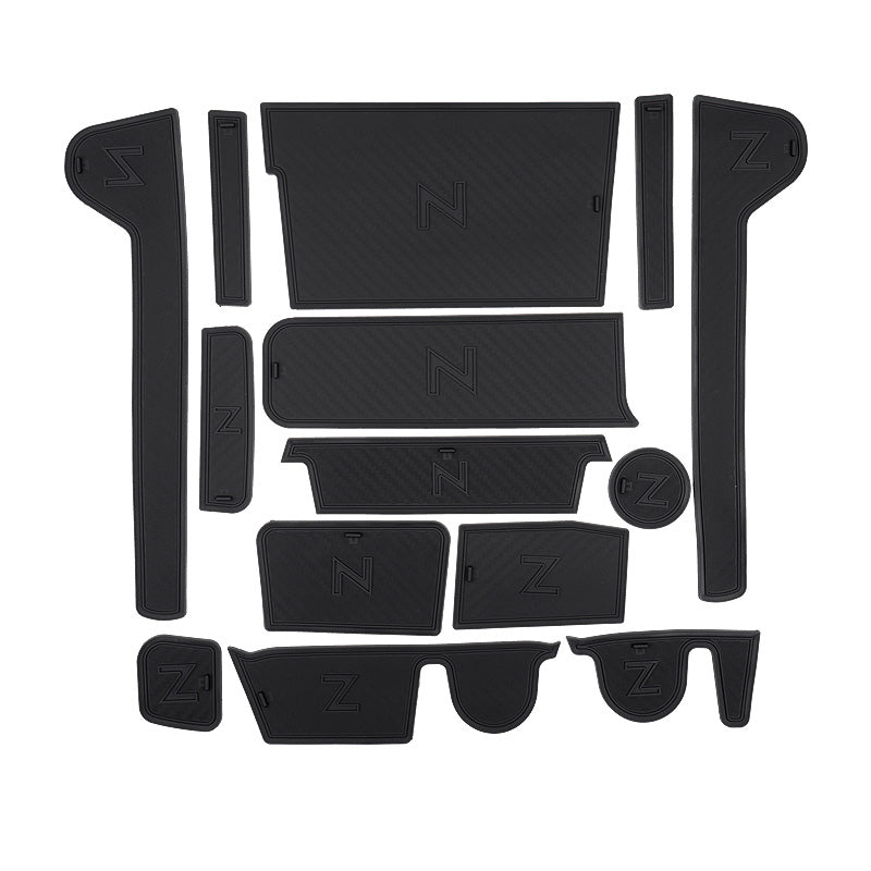 N-BOX JF5 JF6 カスタム ドアポケットマット ホワイト ブラック ブルー レッド 14枚 ラバーマット 滑り止めマット インテリアマット 内装 パーツ キズ防止