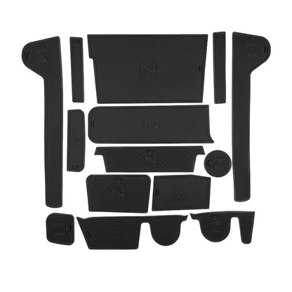 N-BOX JF5 JF6 カスタム ドアポケットマット ホワイト ブラック ブルー レッド 14枚 ラバーマット 滑り止めマット インテリアマット 内装 パーツ キズ防止