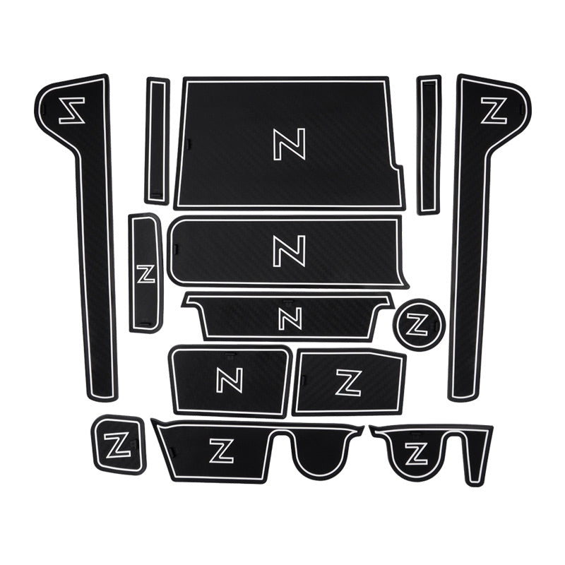 N-BOX JF5 JF6 カスタム ドアポケットマット ホワイト ブラック ブルー レッド 14枚 ラバーマット 滑り止めマット インテリアマット 内装 パーツ キズ防止