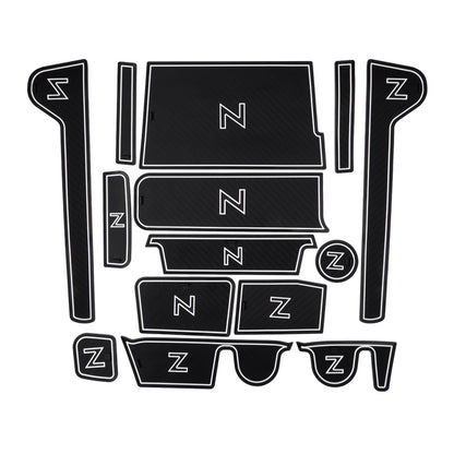 N-BOX JF5 JF6 カスタム ドアポケットマット ホワイト ブラック ブルー レッド 14枚 ラバーマット 滑り止めマット インテリアマット 内装 パーツ キズ防止