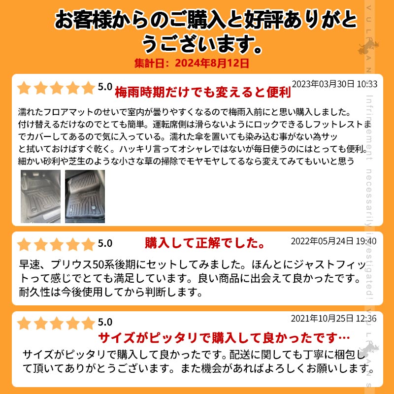 プリウス50系 前期/後期 3Dフロアマット 2枚 汚れ防止 TPE材質 立体 カーマット ズレ防止 内装 カスタム パーツ アクセサリー 3D立体マット