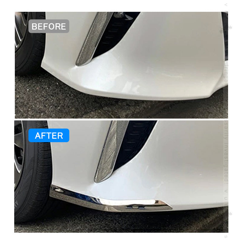 アルファード40系 フロントバンパーコーナートリム 2PCS ステンレス鏡面仕上けフロントバンパープロテクター バンパーカバー トリム ガーニッシュ キズ防止 外装 パーツ カスタムド レスアップ アクセサリー