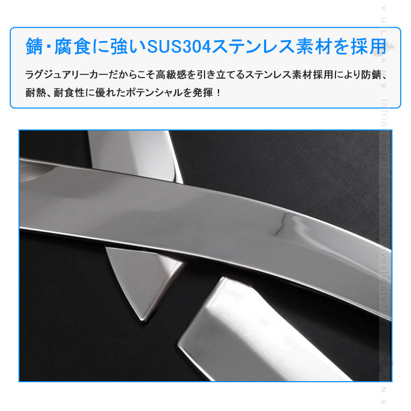 アルファード ヴェルファイア40系 リアナンバープレートカバー 3PCS リアナンバープレートガーニッシュ ステンレス鏡面仕上け バックドアナンバープレートモール ライセンストリム 外装 パーツ カスタムド レスアップ アクセサリー