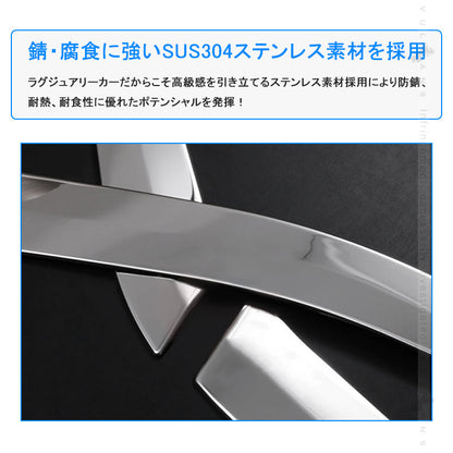 アルファード ヴェルファイア40系 リアナンバープレートカバー 3PCS リアナンバープレートガーニッシュ ステンレス鏡面仕上け バックドアナンバープレートモール ライセンストリム 外装 パーツ カスタムド レスアップ アクセサリー