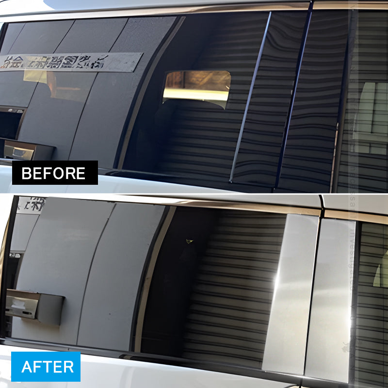 アルファード ヴェルファイア40系 ピラーカバー 8PCS バイザー無し車用ウィンドウ パネル ガーニッシュ 傷付き防止 SUS304ステンレス ピラーガーニッシュ 外装 パーツ アクセサリー カスタム ドレスアップ  ALPHARD VELLFIRE 40系