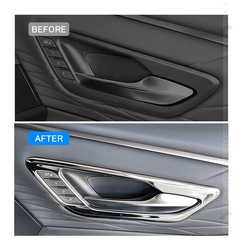 アルファード ヴェルファイア40系 インナードアハンドルカバー 2PCS ドアベゼル ガーニッシュ サイドドアノブガーニッシュ SUS304ステンレス インテリアパネル 内装 カスタム パーツ アクセサリー