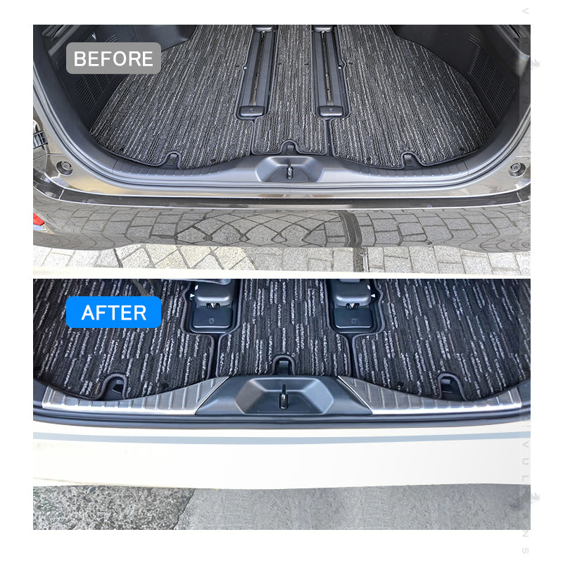 アルファード ヴェルファイア40系 ラゲッジステップガード 2PCS スカッフプレート リアドアスカッフプロテクター リアバンパーステップガード シルバーステンレス ドレスアップ カスタム 内装パーツ アクセサリー