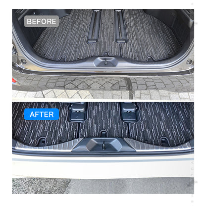 アルファード ヴェルファイア40系 ラゲッジステップガード 2PCS スカッフプレート リアドアスカッフプロテクター リアバンパーステップガード シルバーステンレス ドレスアップ カスタム 内装パーツ アクセサリー