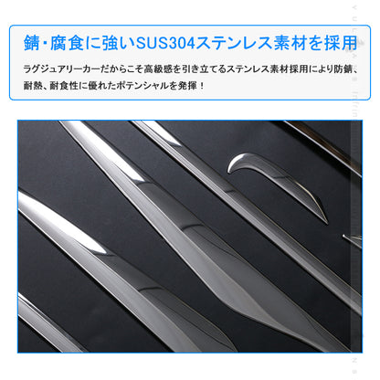 ノア/ヴォクシー90系  ウィンドートリム 8PCS サイドウインドウトリム 上側 バイザーなし専用 ウェザーストリップカバー ステンレス製 鏡面仕上げ ドレスアップ 外装 パーツ カスタム エアロ アクセサリー NOAH VOXY