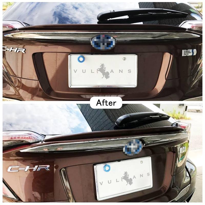 トヨタ C - HR CHR リア エンブレム 上 ガーニッシュ ABS樹脂 メッキ仕上げ 外装 パーツ カスタム エアロ アクセサリー ドレスアップ - VULCANS