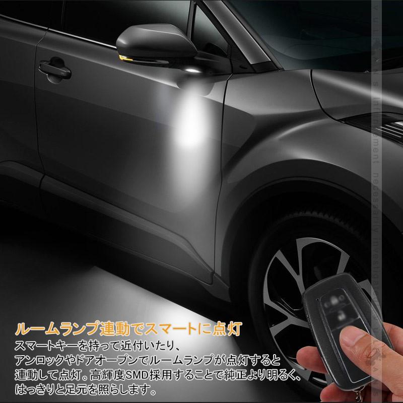 C - HR CHR LEDウェルカムライト ドアミラー ウェルカムランプ フットランプ カーテシランプ 左右セット 外装 パーツ カスタム アクセサリー chr - VULCANS