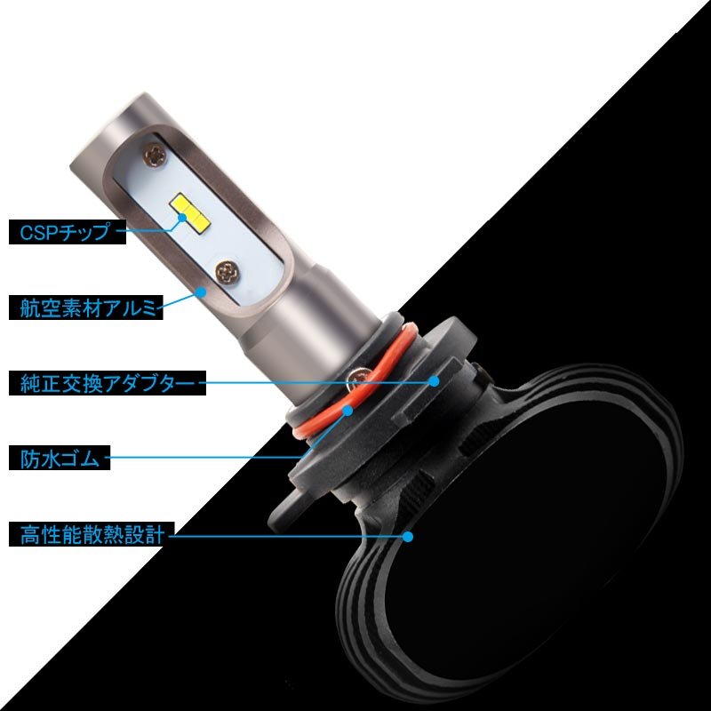 CHR ハロゲン仕様車 LEDヘッドライト オールインワン HIR2/9012 8000LM SEOUL CSPチップ 1年保証 LEDフォグランプ DC9V~32V 6500K 一体型 取付簡単 電装 - VULCANS