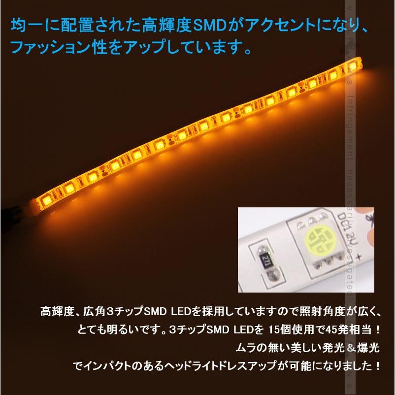CROWN クラウン 200系 アスリート・ロイヤル専用 LED ポジション ランプ アンバー 2本set LEDテープライト 電装 パーツ カスタム アクセサリー エアロ - VULCANS
