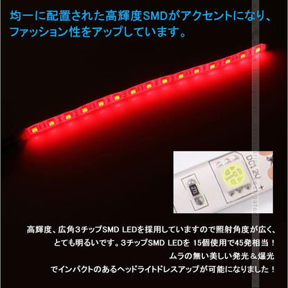 CROWN クラウン 200系 アスリート・ロイヤル専用 LED ポジション ランプ レッド 2本set LEDテープライト 電装 パーツ カスタム アクセサリー エアロ - VULCANS