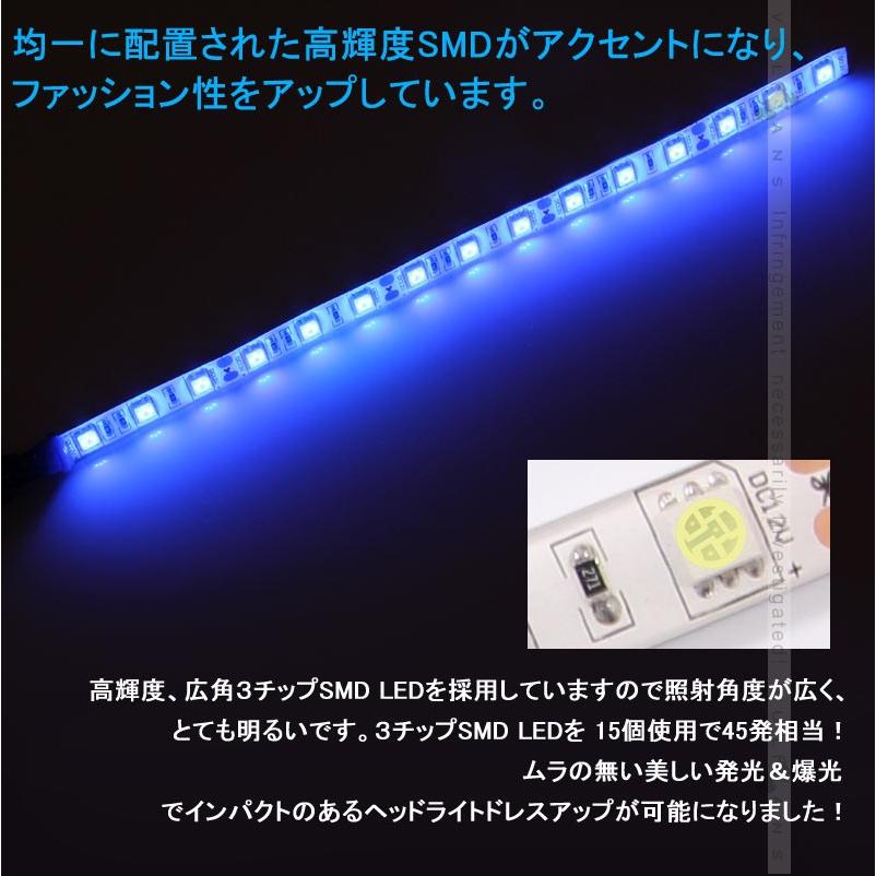 CROWN クラウン 200系 アスリート・ロイヤル専用 LED ポジション ランプ ブルー 2本set LEDテープライト 電装 パーツ カスタム アクセサリー エアロ - VULCANS